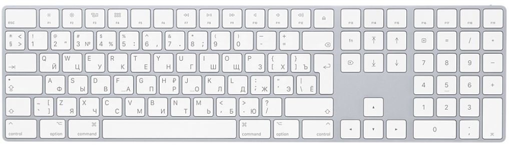 Exemple d'un clavier russe sans fil